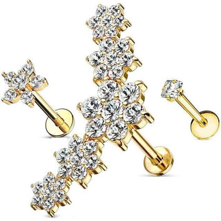 Labret Set Zirconia, 3  pieces
