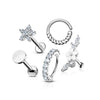 Value Pack Set Labret Barbell Bendeble Hoop Ring, 5  pieces