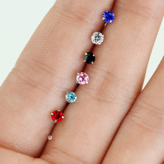 Nose Stud Set Zirconia, 7  pieces