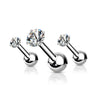 Barbell Zirkonia Rund 2, 3 und 4 mm, 3 Stück