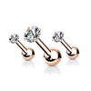 Barbell Zirkonia Rund 2, 3 und 4 mm, 3 Stück