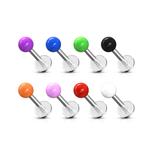 Labret Acrylic Ball, 8  pieces