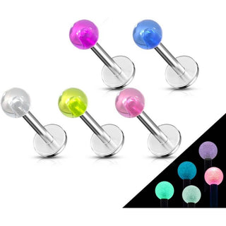 Labret Glow in the Dark, 5  pieces