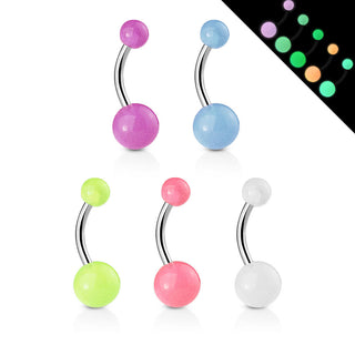 Belly Button Piercing Glow in the Dark, 5  pieces