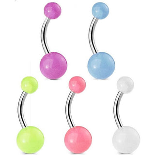 Belly Button Piercing Glow in the Dark, 5  pieces