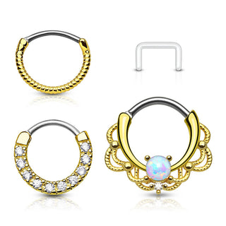 Septum Piercing Set Bendable, 3  pieces