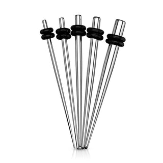 Dehnstab Silber O-Ringe Silikon, 5 Stück