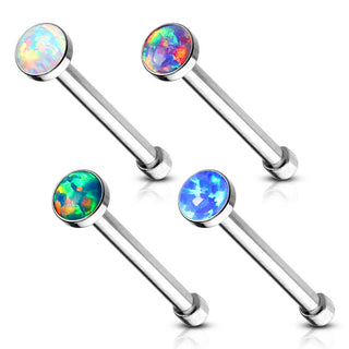 Nose Stud Opal Silver, 4  pieces