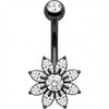Bauchnabelpiercing Marquise Kristall Blüten Design