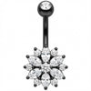 Bauchnabelpiercing Marquise Kristall Blume Blüte