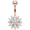 Bauchnabelpiercing Marquise Kristall Blume Blüte