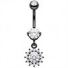 Bauchnabelpiercing Funkelnder Kristall Blüten Anhänger