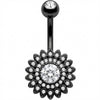 Bauchnabelpiercing Kristallbesetzte Sonnenblume