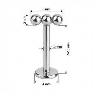 Titan Labret Dreifache Kugel Reihe Innengewinde
