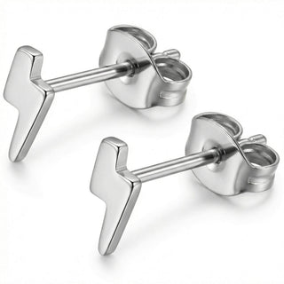 Titanium Earring Lightning Bolt For Earlobe
