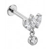 Titan Labret Marquise Fächer Mit Rundem Anhänger Innengewinde