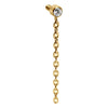 Titanium Top Round Zirconia With Dangle Chain Internally Threaded