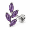 Titanium Labret Marquise Leaf Branch Internally Threaded