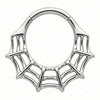 Titanium Ring Gothic Spider Web Clicker