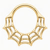 Titanium Ring Gothic Spider Web Clicker