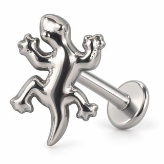 Titanium Labret Little Crawling Gecko Internally Threaded