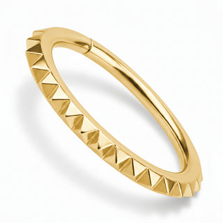 Titanium Ring Pyramid Spike Edge Clicker