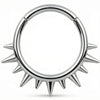Titanium Ring Cone Spikes Crown Clicker