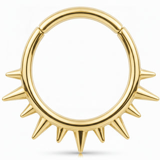 Titanium Ring Cone Spikes Crown Clicker