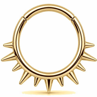 Titanium Ring Cone Spikes Crown Clicker