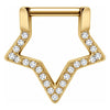 Titanium Ring Star Zirconia Clicker