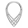 Titanium Ring Tribal Teardrop Clicker