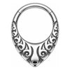 Titanium Ring Tribal Teardrop Clicker