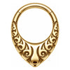 Titanium Ring Tribal Teardrop Clicker