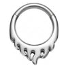 Titanium Ring Tribal Flame Clicker