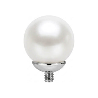 Titanium Top White Pearl Sphere Internally Threaded