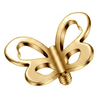 Titanium Top Open Wing Cut-Out Butterfly Internally Threaded
