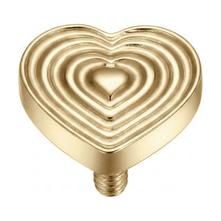 Titanium Top Layered Heart Shape Internally Threaded