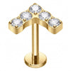 Titanium Labret Arrow Zirconia Push-In