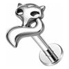 Titanium Labret Cat Internally Threaded