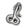 Titanium Top Coiled Cobra Snake Internally Threaded