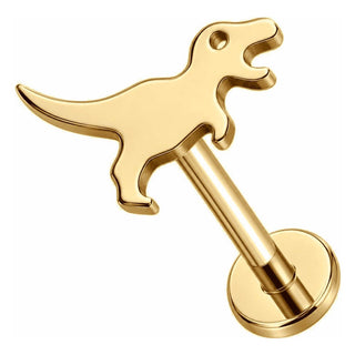 Titanium Labret Dinosaur Internally Threaded