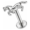 Titanium Labret Horse Internally Threaded